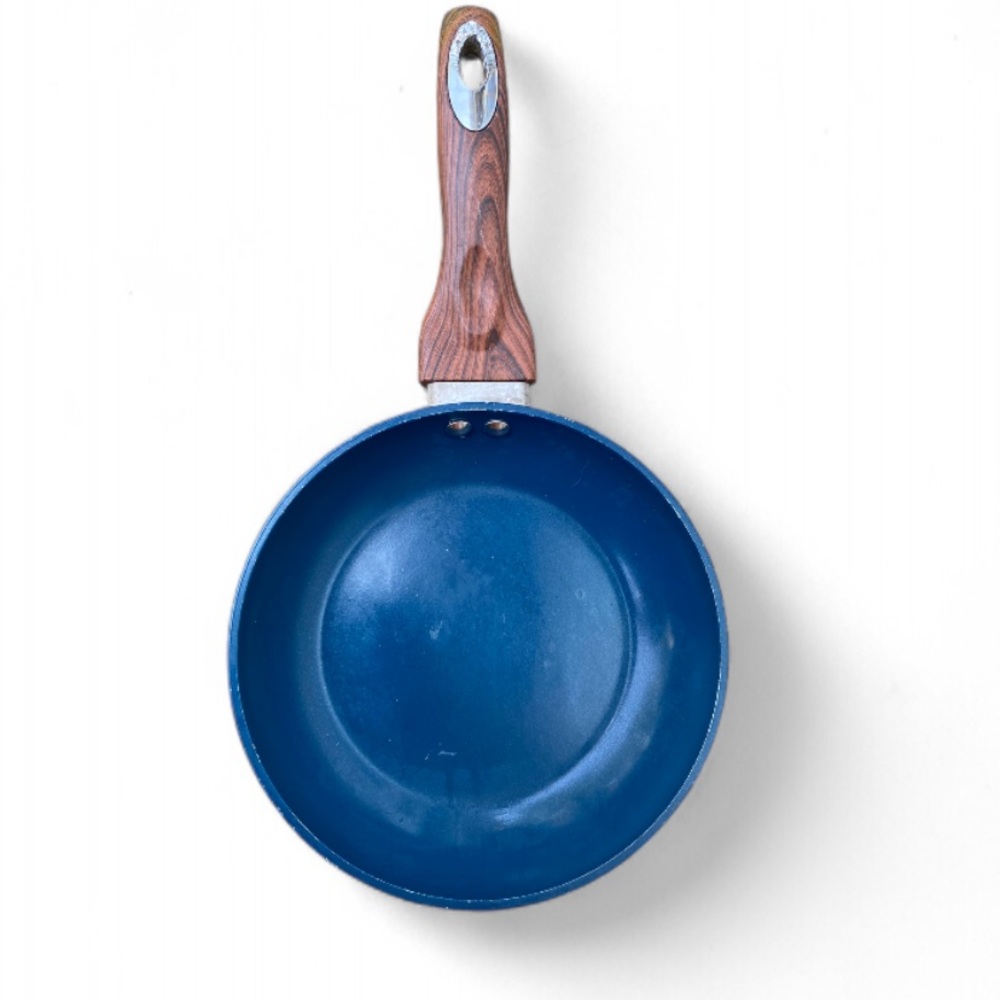 Blue Phantom With Wooden Handle Non-Stick Frying Pan